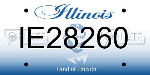 IE28260 Illinois License Plate