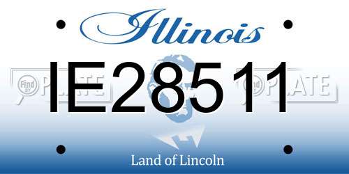 IE28511 Illinois License Plate