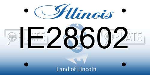 IE28602 Illinois License Plate
