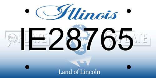 IE28765 Illinois License Plate