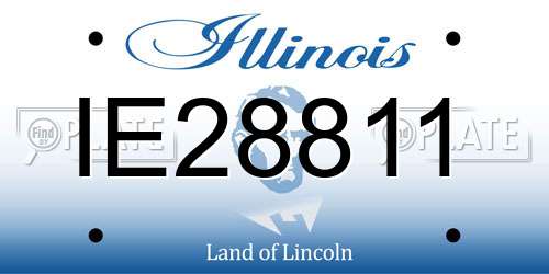 IE28811 Illinois License Plate