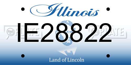 IE28822 Illinois License Plate
