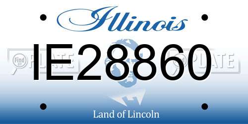 IE28860 Illinois License Plate