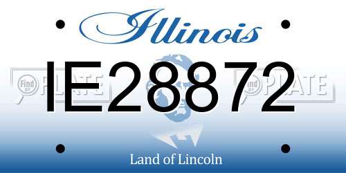 IE28872 Illinois License Plate