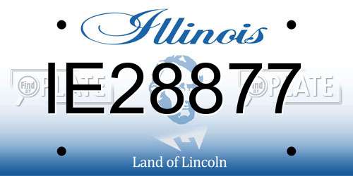 IE28877 Illinois License Plate