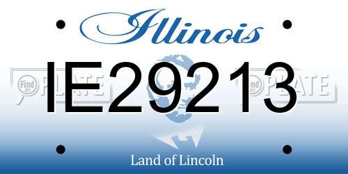 IE29213 Illinois License Plate