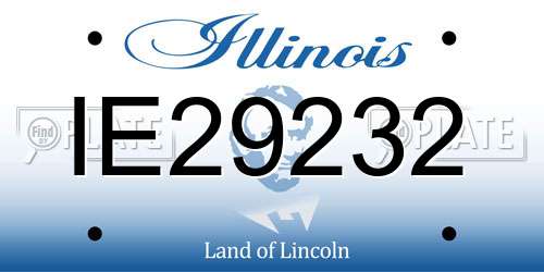 IE29232 Illinois License Plate