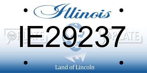 IE29237 Illinois License Plate