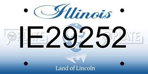 IE29252 Illinois License Plate