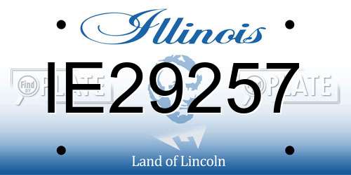 IE29257 Illinois License Plate