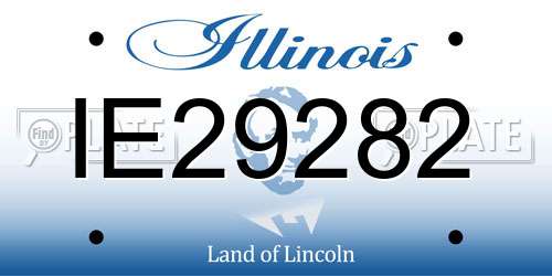 IE29282 Illinois License Plate