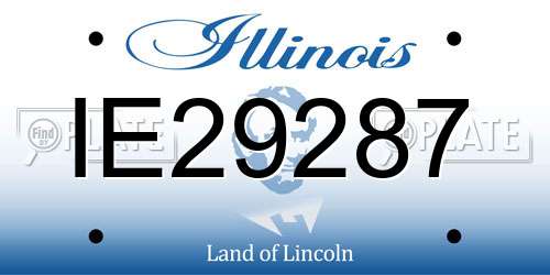 IE29287 Illinois License Plate