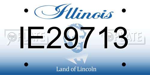 IE29713 Illinois License Plate