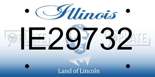 IE29732 Illinois License Plate