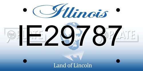 IE29787 Illinois License Plate