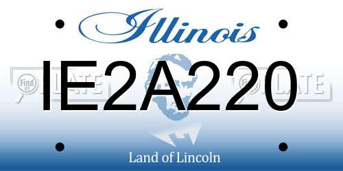 IE2A220 Illinois License Plate