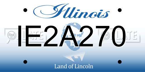 IE2A270 Illinois License Plate