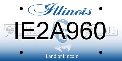 IE2A960 Illinois License Plate