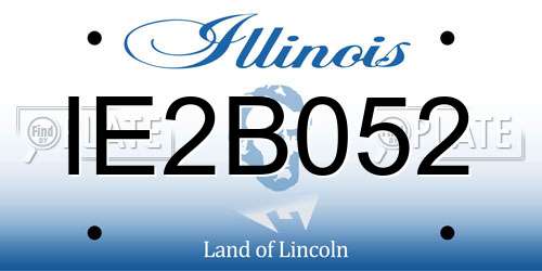 IE2B052 Illinois License Plate