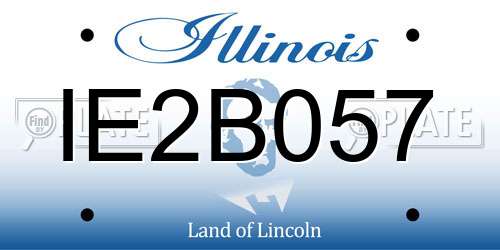 IE2B057 Illinois License Plate