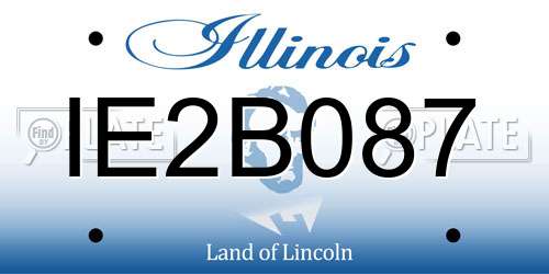 IE2B087 Illinois License Plate
