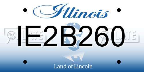 IE2B260 Illinois License Plate