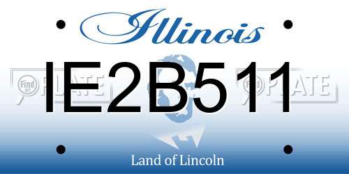 IE2B511 Illinois License Plate