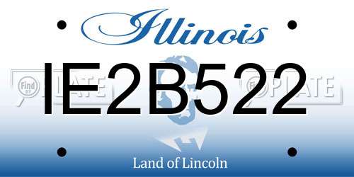 IE2B522 Illinois License Plate