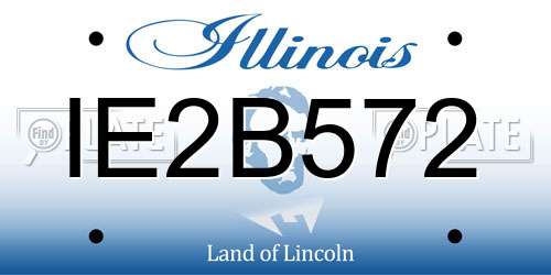 IE2B572 Illinois License Plate