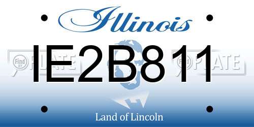 IE2B811 Illinois License Plate
