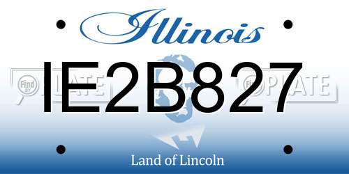 IE2B827 Illinois License Plate