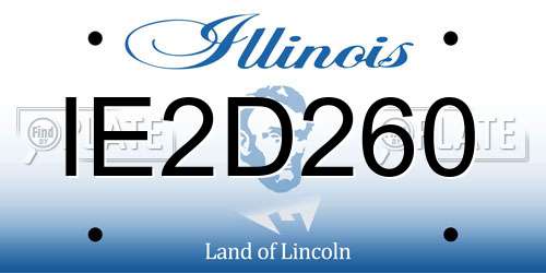 IE2D260 Illinois License Plate