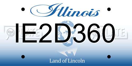 IE2D360 Illinois License Plate