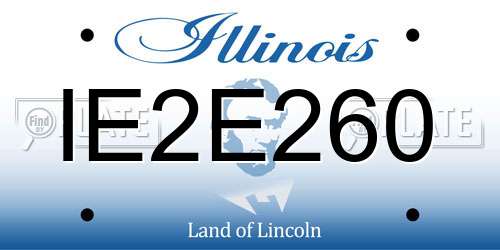 IE2E260 Illinois License Plate