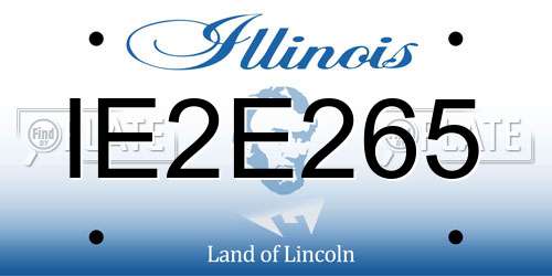 IE2E265 Illinois License Plate