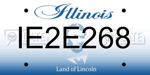 IE2E268 Illinois License Plate