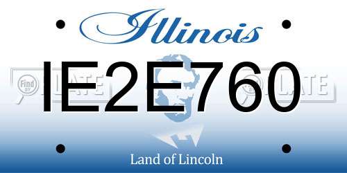 IE2E760 Illinois License Plate