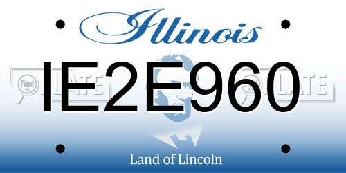 IE2E960 Illinois License Plate