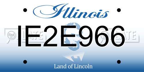 IE2E966 Illinois License Plate