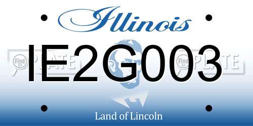 IE2G003 Illinois License Plate