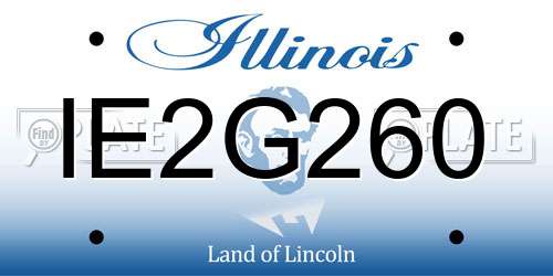 IE2G260 Illinois License Plate