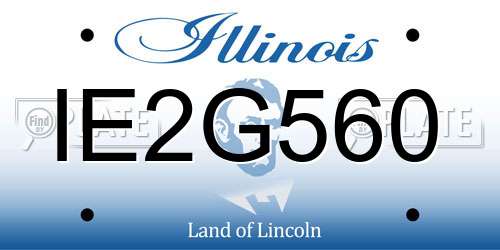 IE2G560 Illinois License Plate