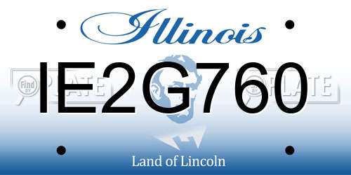 IE2G760 Illinois License Plate