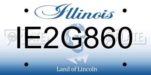IE2G860 Illinois License Plate