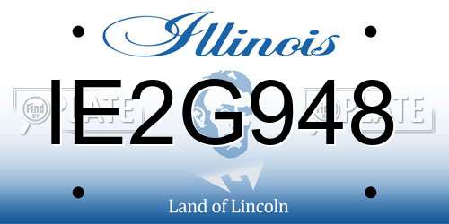 IE2G948 Illinois License Plate