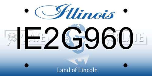 IE2G960 Illinois License Plate
