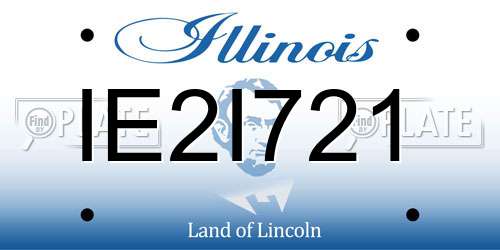 IE2I721 Illinois License Plate