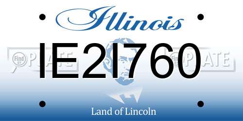 IE2I760 Illinois License Plate