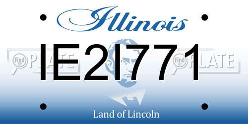 IE2I771 Illinois License Plate