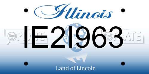 IE2I963 Illinois License Plate